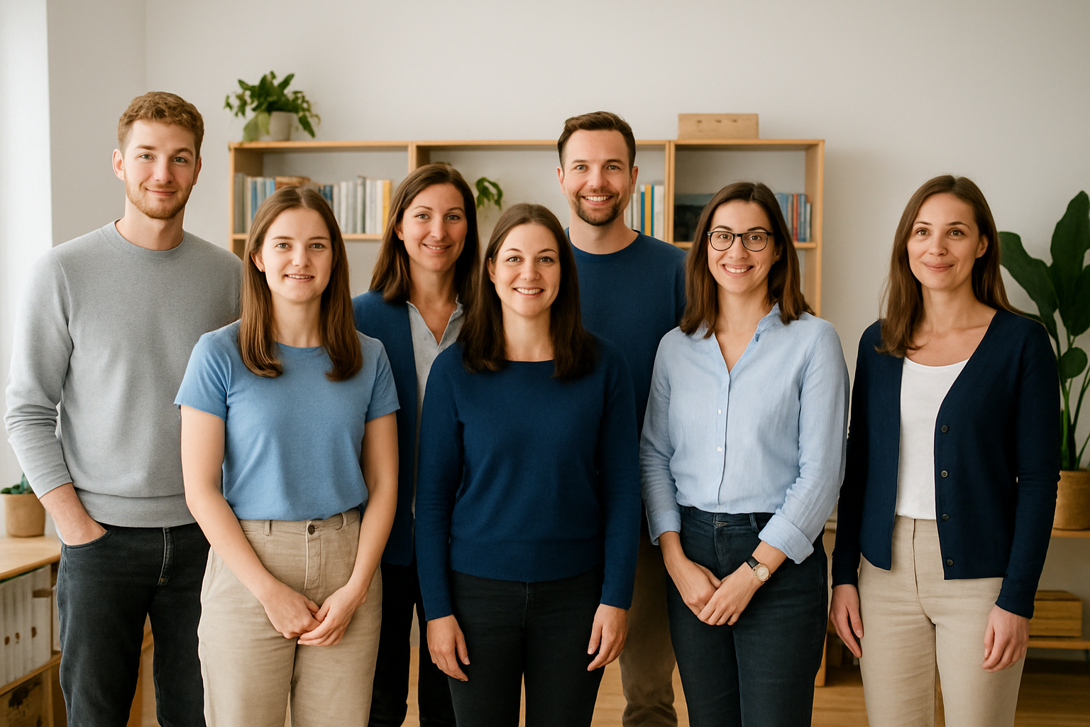 Das Team von ADHS Kompass vereint erfahrene Schulpsychologen und motivierte Lerncoaches. In freundlicher Atmosphäre und mit klarer Vertrauensbotschaft präsentieren sich die Mitarbeitenden in einem modernen, lichtdurchfluteten Lernraum – professionell, empathisch und spezialisiert auf ADHS-Förderung.